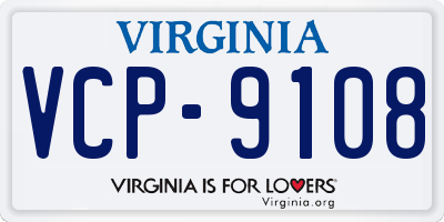 VA license plate VCP9108