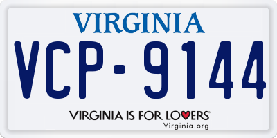VA license plate VCP9144