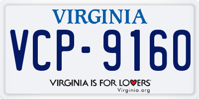 VA license plate VCP9160