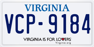VA license plate VCP9184