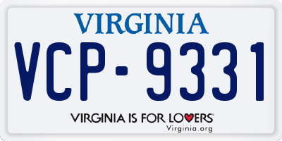 VA license plate VCP9331