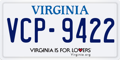 VA license plate VCP9422