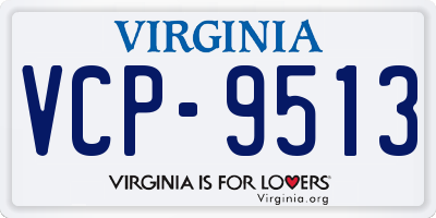VA license plate VCP9513