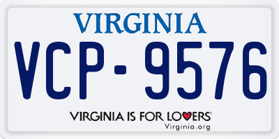 VA license plate VCP9576