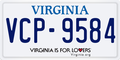 VA license plate VCP9584