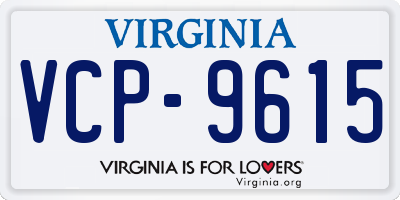 VA license plate VCP9615