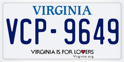 VA license plate VCP9649