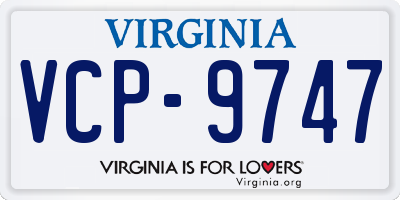 VA license plate VCP9747