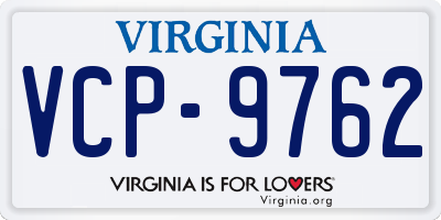 VA license plate VCP9762
