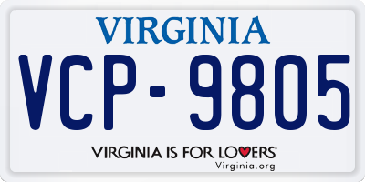 VA license plate VCP9805