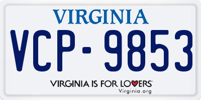 VA license plate VCP9853