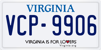 VA license plate VCP9906