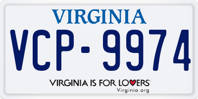 VA license plate VCP9974