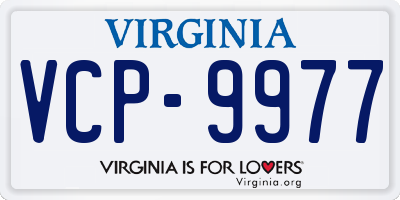 VA license plate VCP9977