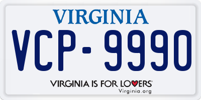 VA license plate VCP9990