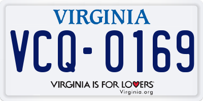 VA license plate VCQ0169