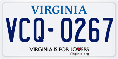 VA license plate VCQ0267