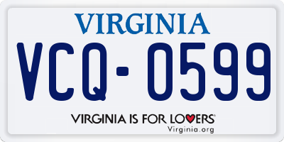 VA license plate VCQ0599