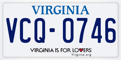 VA license plate VCQ0746