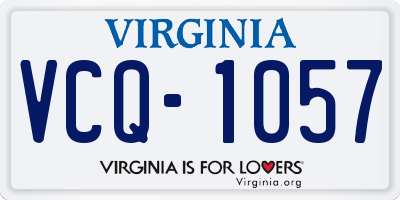 VA license plate VCQ1057
