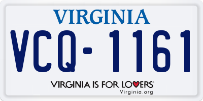 VA license plate VCQ1161