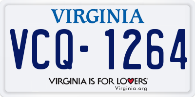 VA license plate VCQ1264