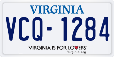 VA license plate VCQ1284