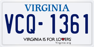 VA license plate VCQ1361
