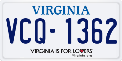 VA license plate VCQ1362