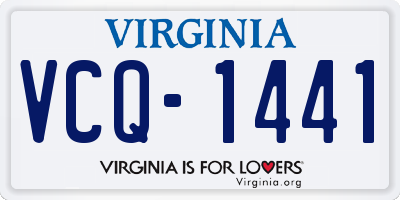 VA license plate VCQ1441