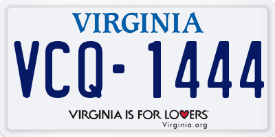 VA license plate VCQ1444