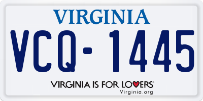 VA license plate VCQ1445