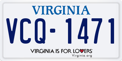 VA license plate VCQ1471