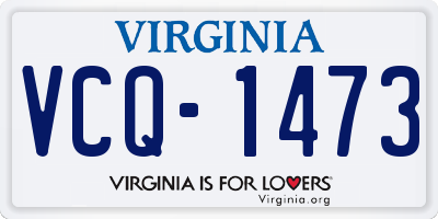 VA license plate VCQ1473