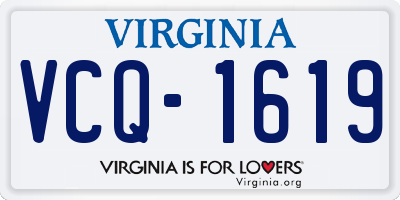 VA license plate VCQ1619
