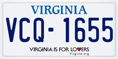 VA license plate VCQ1655