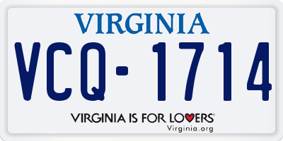 VA license plate VCQ1714