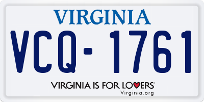 VA license plate VCQ1761