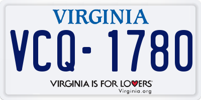 VA license plate VCQ1780