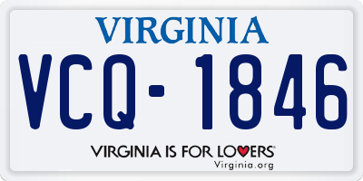 VA license plate VCQ1846