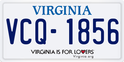 VA license plate VCQ1856