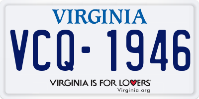 VA license plate VCQ1946