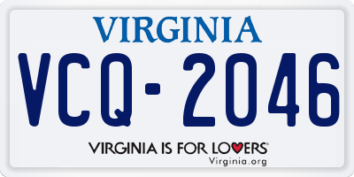 VA license plate VCQ2046