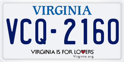 VA license plate VCQ2160