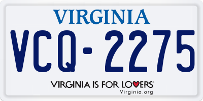 VA license plate VCQ2275