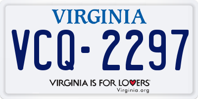 VA license plate VCQ2297