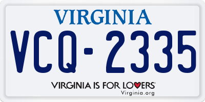 VA license plate VCQ2335