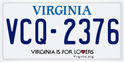 VA license plate VCQ2376