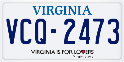VA license plate VCQ2473