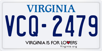 VA license plate VCQ2479